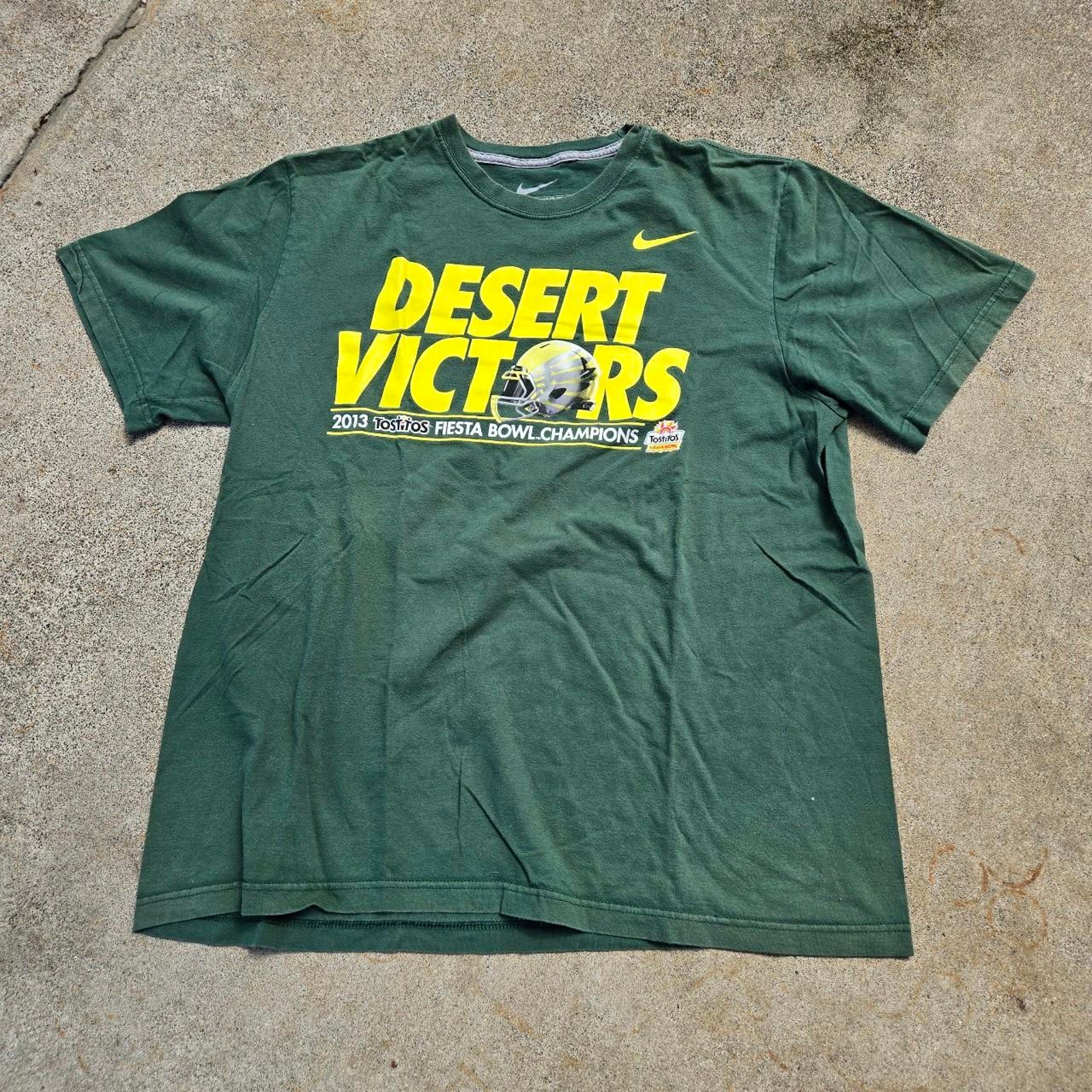 Vtg Y2k Nike University Of Oregon Ducks Fiesta Bowl College Football T Shirt Lg